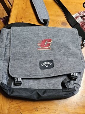 Callaway Central Michigan Gray Messenger Bag with Red Accent